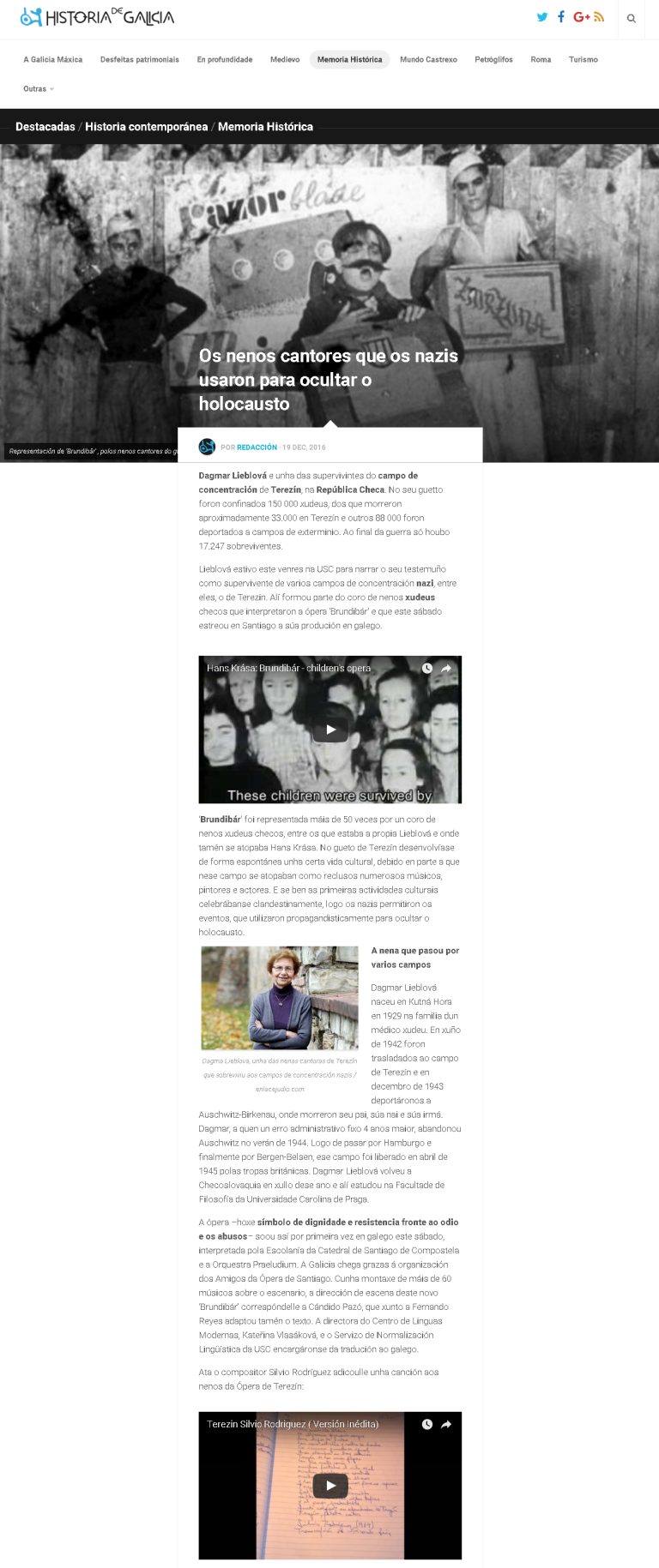 Brundibar en Historia de Galicia